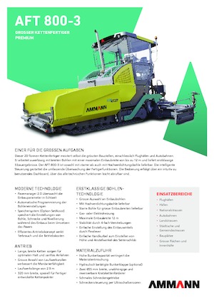 Pásové finišery Ammann AFT 800-3