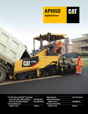 Pásové finišery Caterpillar AP655D