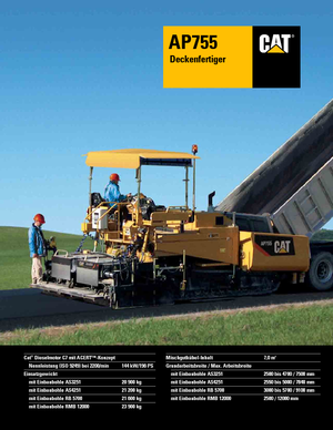 Pásové finišery Caterpillar AP755
