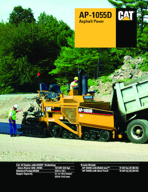 Pásové finišery Caterpillar AP1055D
