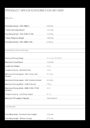 Pásové finišery Caterpillar AP1055F