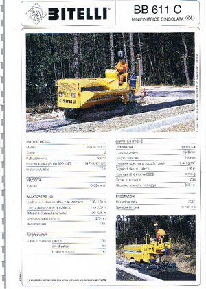 Pásové finišery Bitelli BB 611 C-RB 160