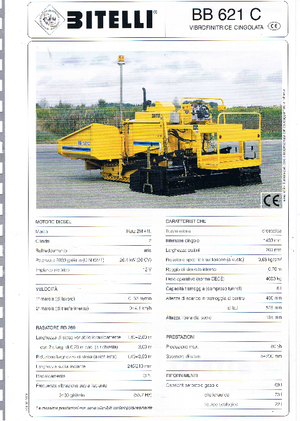 Pásové finišery Bitelli BB 621 C-RB 260