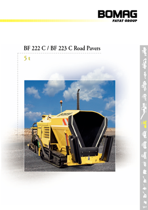 Pásové finišery Bomag BF 222 C