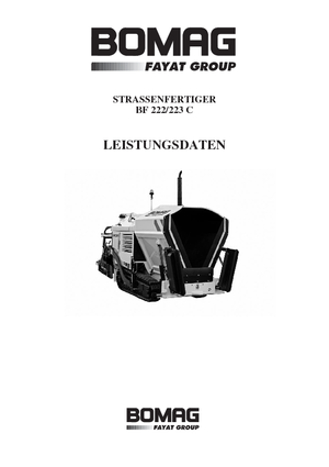 Pásové finišery Bomag BF 223 C