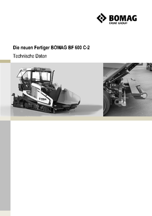 Pásové finišery Bomag BF 600 C 2 S 500