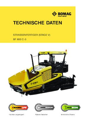 Pásové finišery Bomag BF 800 C 3 S 500