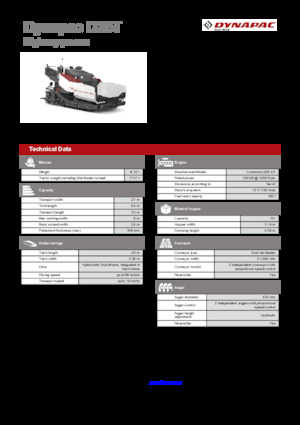 Pásové finišery Dynapac D25T