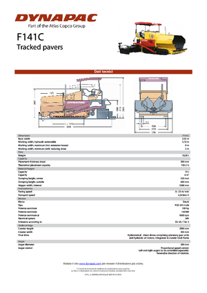 Pásové finišery Dynapac F 141 C