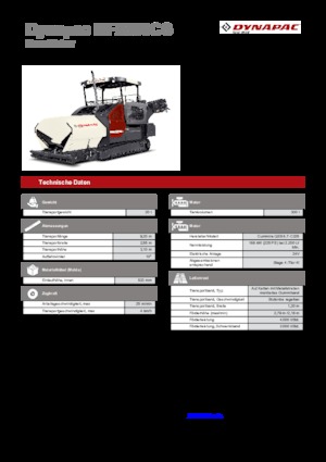 Pásové finišery Dynapac MF2500CS