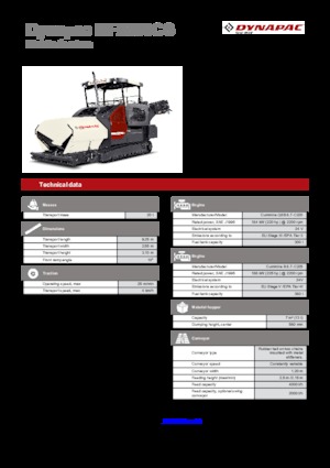 Pásové finišery Dynapac MF2500CS