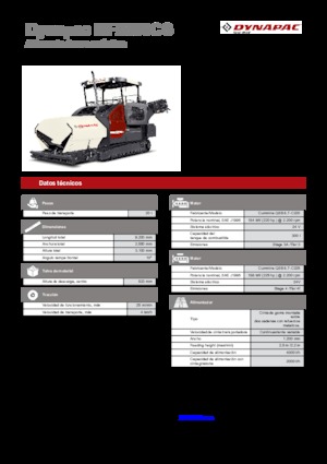 Pásové finišery Dynapac MF2500CS