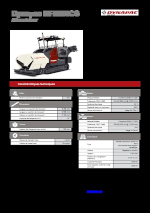 Pásové finišery Dynapac MF2500CS