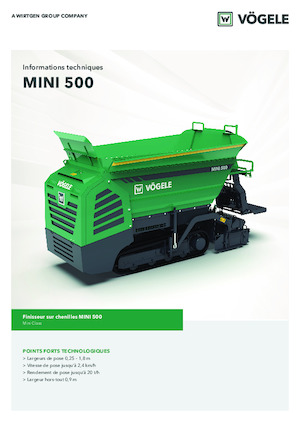Pásové finišery Vögele MINI 500