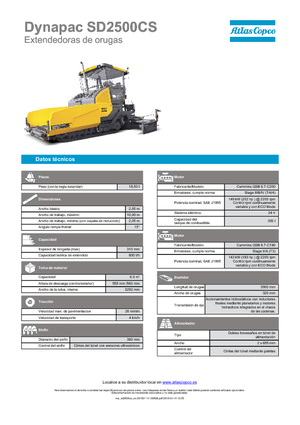 Pásové finišery Dynapac SD 2500 CS