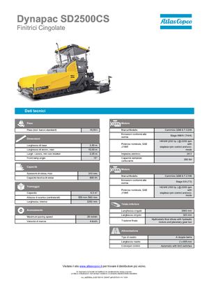 Pásové finišery Dynapac SD 2500 CS