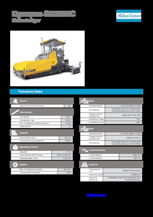 Pásové finišery Dynapac SD 2550 C