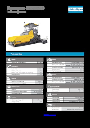 Pásové finišery Dynapac SD 2550 C