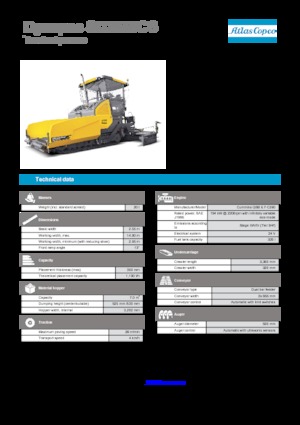Pásové finišery Dynapac SD 2550 CS
