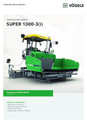 Pásové finišery Vögele Super 1300-3i