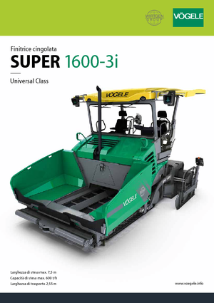 Pásové finišery Vögele Super 1600-3i