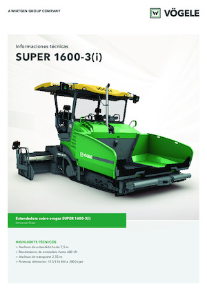 Pásové finišery Vögele Super 1600-3i