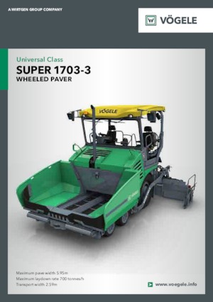 Pásové finišery Vögele Super 1703-3