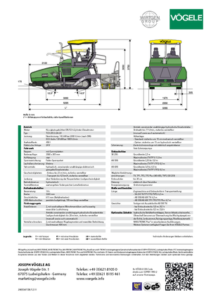 Pásové finišery Vögele Super 1900-2