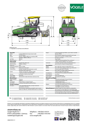Pásové finišery Vögele Super 1900-2