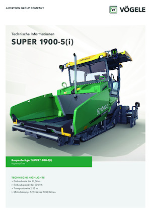 Pásové finišery Vögele Super 1900-5