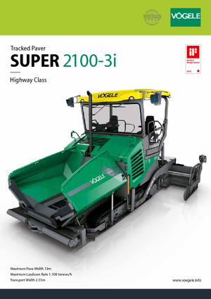 Pásové finišery Vögele Super 2100-3i