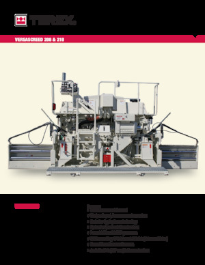 Pásové finišery Terex VersaScreed 210