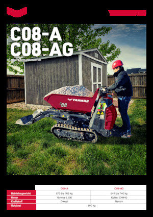 Pásové dumpery Yanmar C08-A HI TIP 