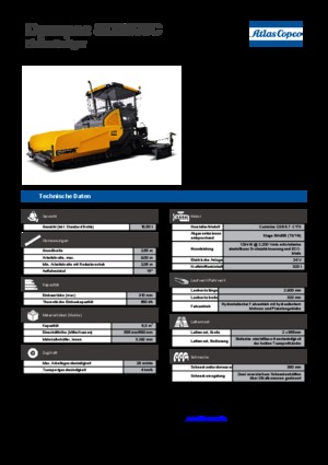 Pásové finišery Dynapac SD 2500 C