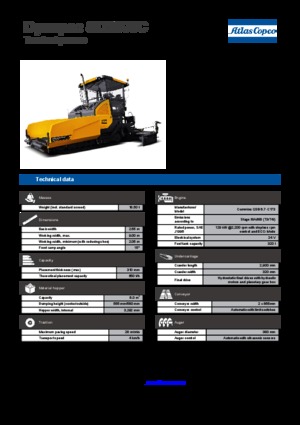 Pásové finišery Dynapac SD 2500 C