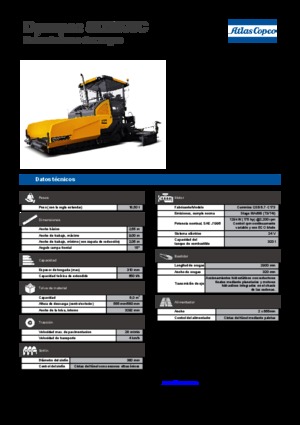 Pásové finišery Dynapac SD 2500 C