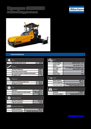 Pásové finišery Dynapac SD 2500 C