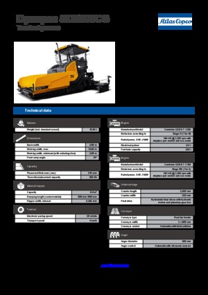Pásové finišery Dynapac SD 2500 CS