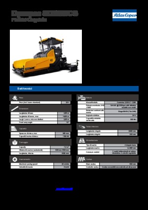 Pásové finišery Dynapac SD 2550 CS