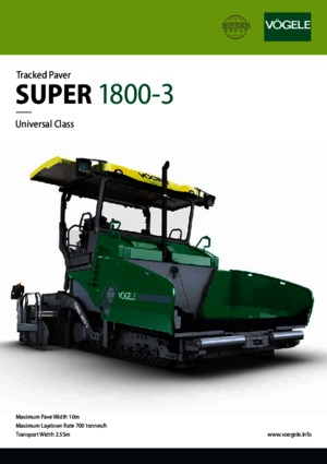 Pásové finišery Vögele Super 1800-3