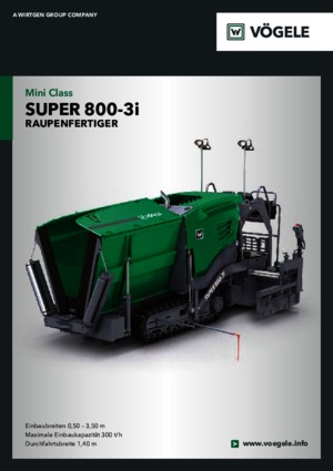 Pásové finišery Vögele Super 800-3i