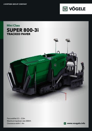 Pásové finišery Vögele Super 800-3i