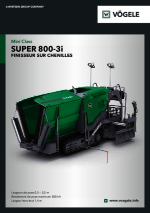 Pásové finišery Vögele Super 800-3i