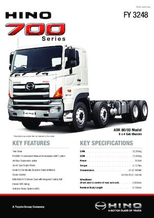 Tahače Hino 700 FY 3248 8x4