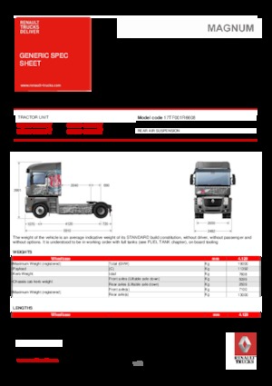 Tahače Renault MAGNUM 520.19 4X2 T E5 - ROUTE 66