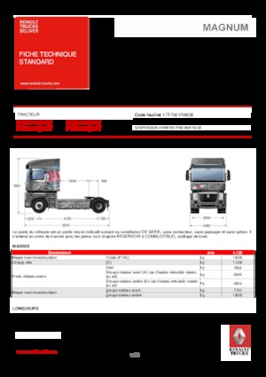 Tahače Renault MAGNUM 520.19 4X2 T E5 - ROUTE 66