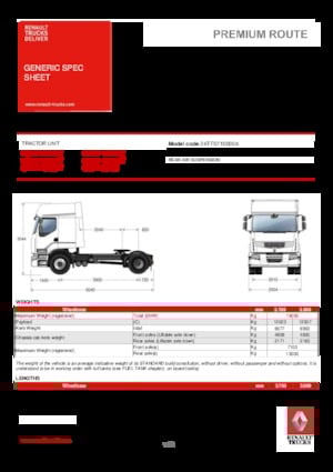 Tahače Renault PREMIUM 380.19 4X2 LD T