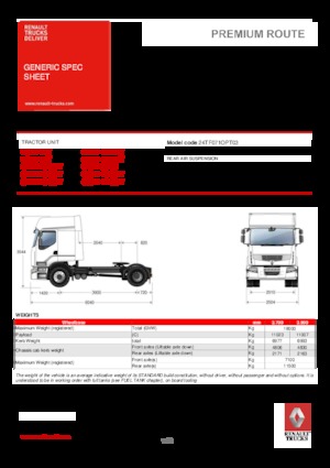 Tahače Renault PREMIUM 430.19 4X2 LD T OPTIFUEL