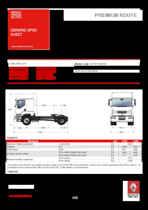Tahače Renault PREMIUM 430.19 4X2 LD T