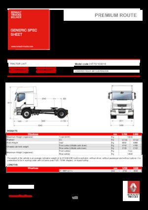 Tahače Renault PREMIUM 430.19 4X2 LD TGV1040